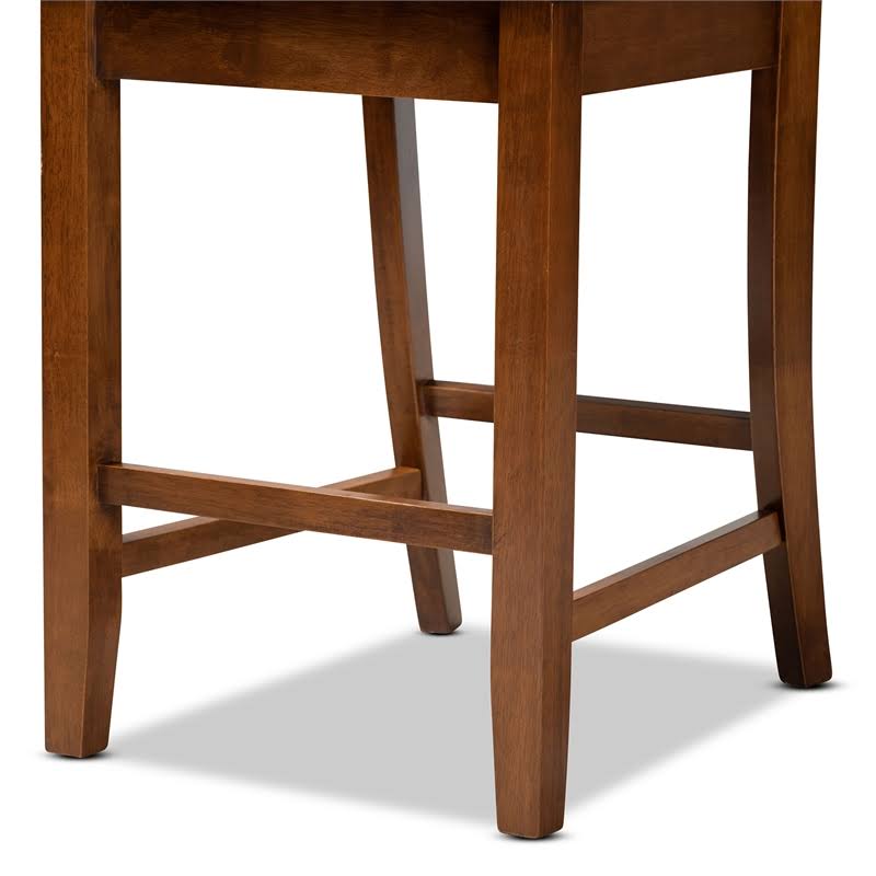 Walnut Brown 2-Piece Counter Stool Set X334371