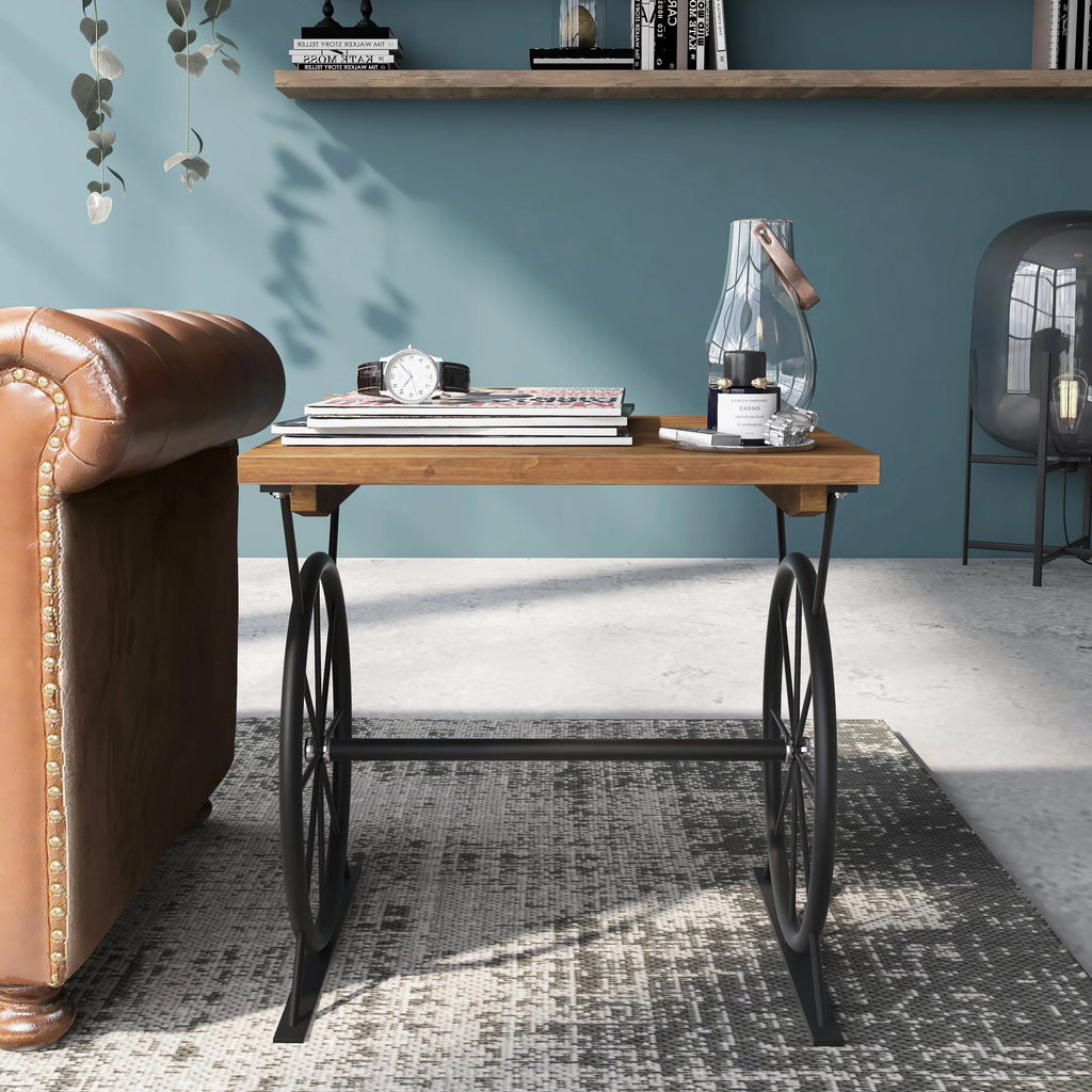19-inch Metal Wheel Side Table C977342