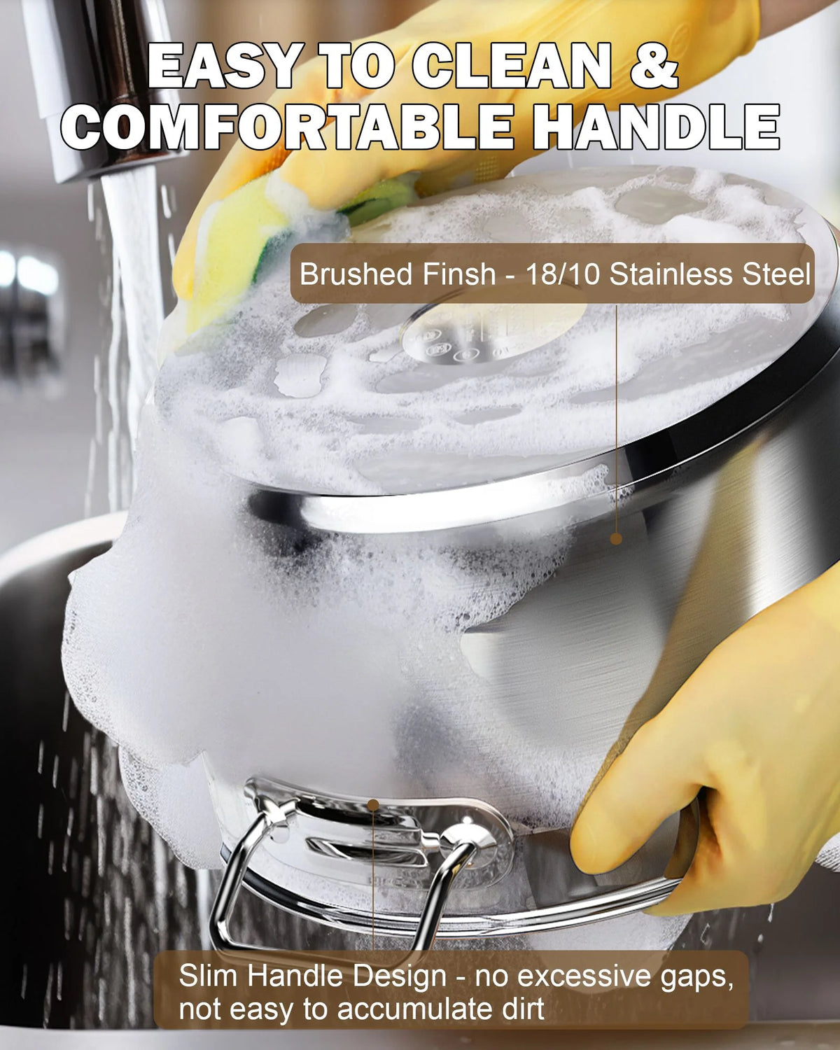 8 Quart Stainless Steel Stock Pot with Lid V8026