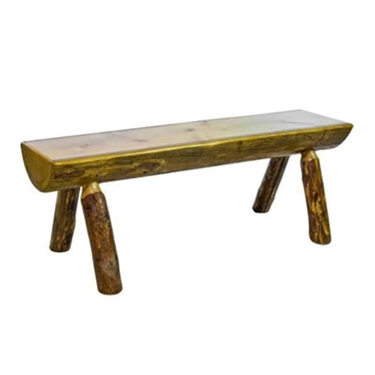 Half Log Bench with Back & Arms O83537