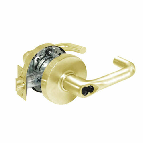 10 Line Cylindrical Locks with J Lever in Bright Brass U76134