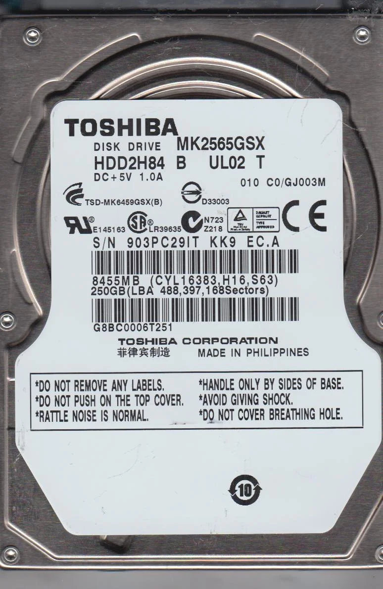 250GB SATA 2.5 Hard Drive D310901
