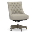 Gray Wash Chenille Basketweave Swivel Desk Chair K88579