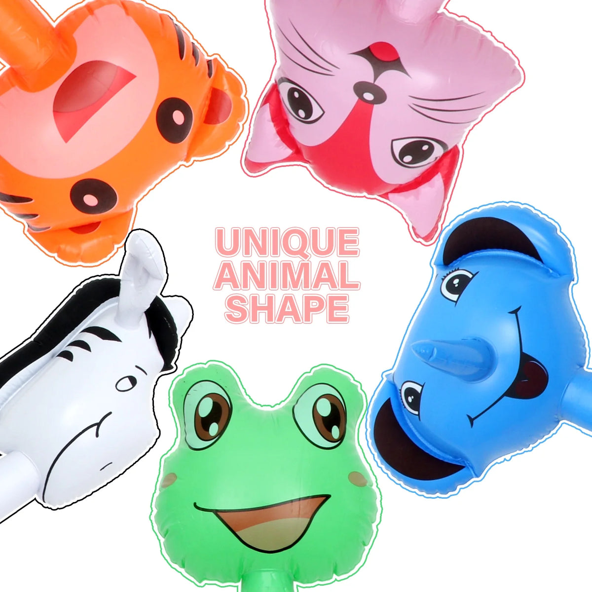 5 Pcs Inflatable Tiger Hammer Toys D712733