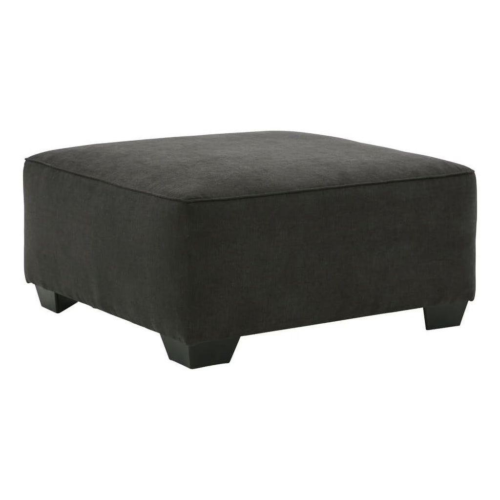 Gray & Black Fabric Oversized Accent Ottoman L27706