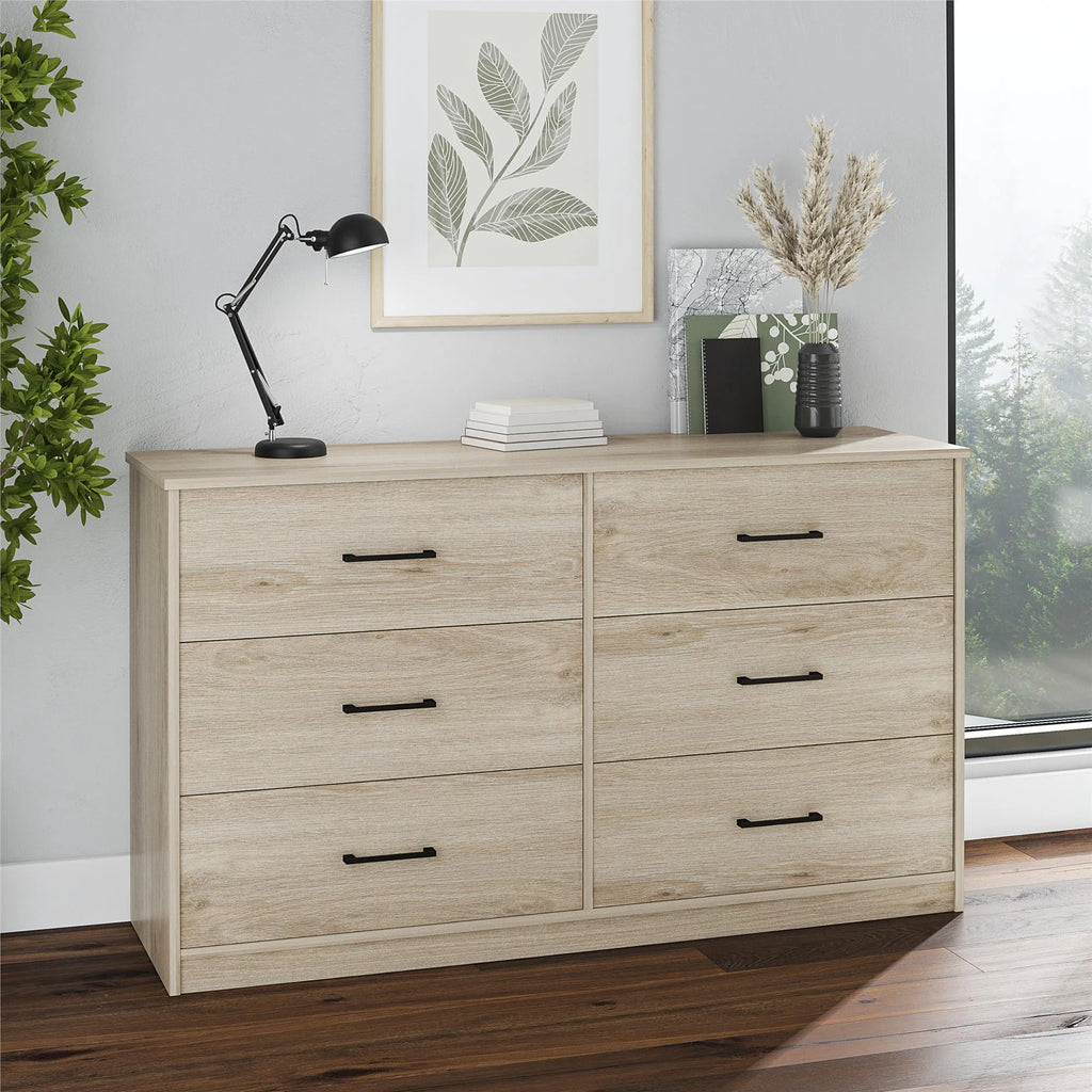 Black 6 Drawer Dresser V53327
