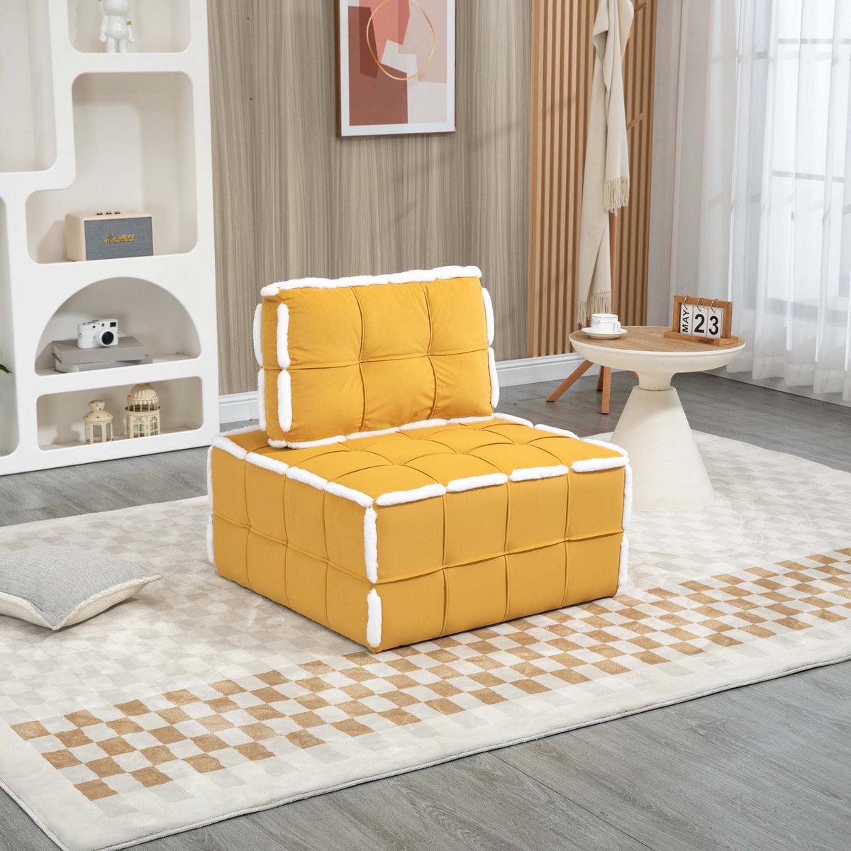 Emerald Upholstered Armless Accent Sofa Y468