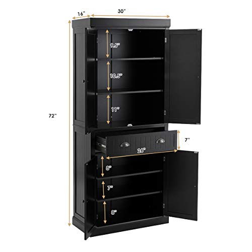 72" Gray Storage Cabinet with Doors and Adjustable Shelves O66257