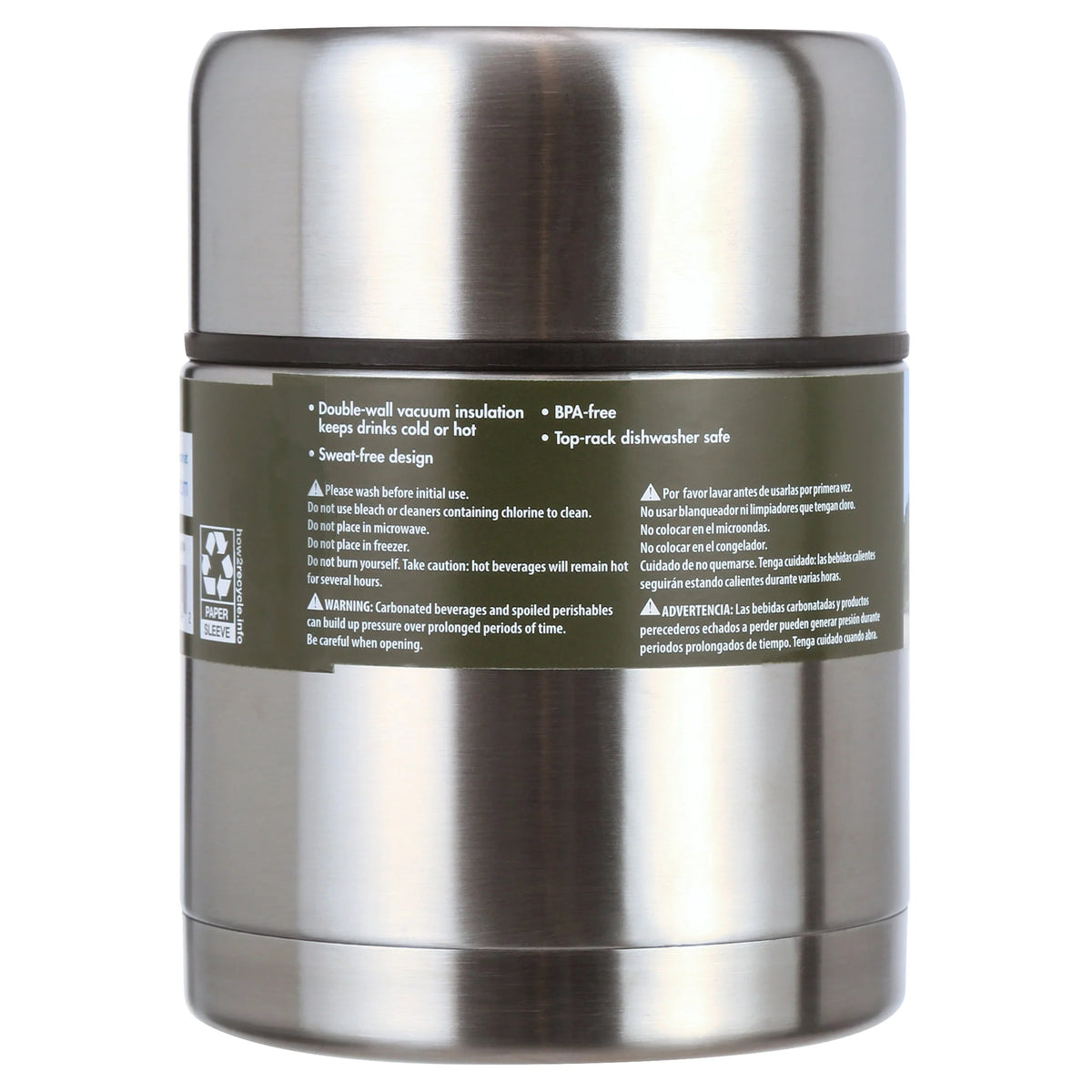 16 Ounce Stainless Steel Food Jar K210