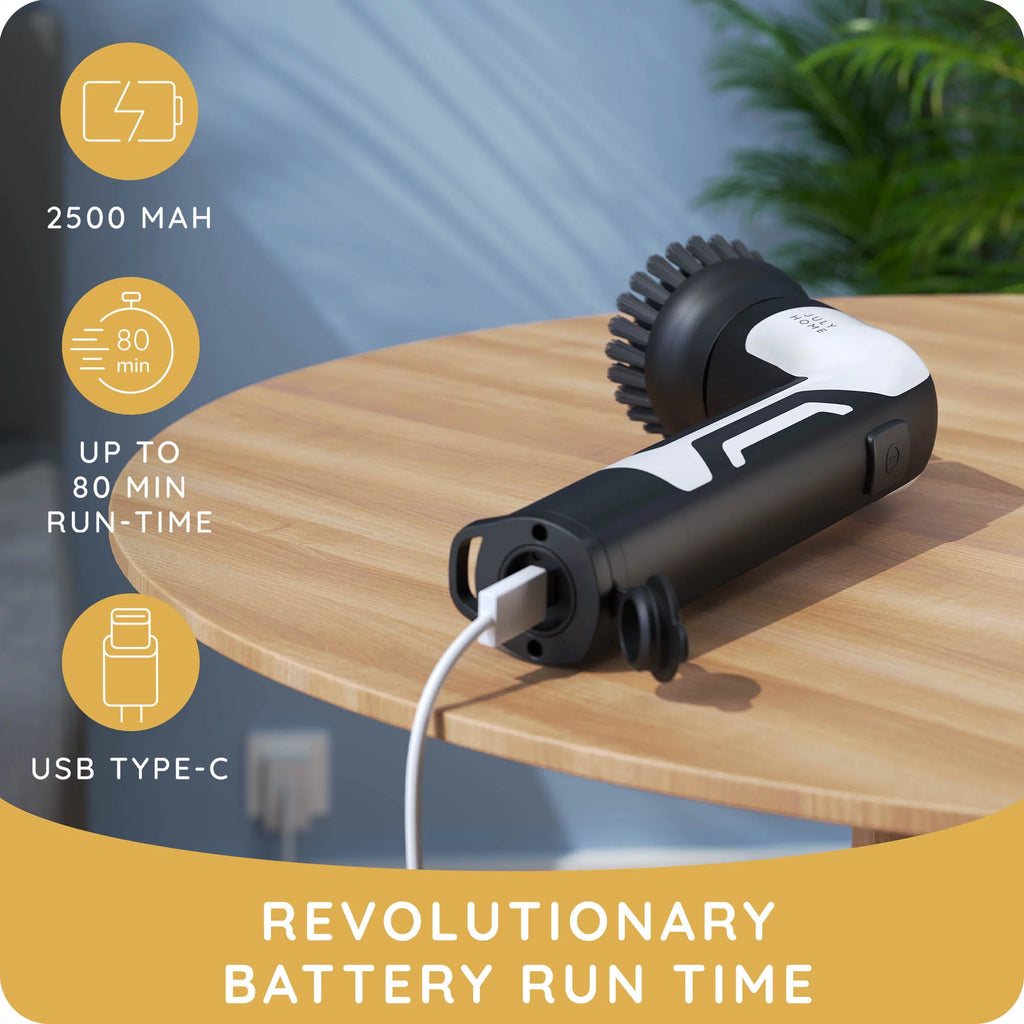 Cordless Handheld Electric Spin Scrubber with 3 Brush Heads E109