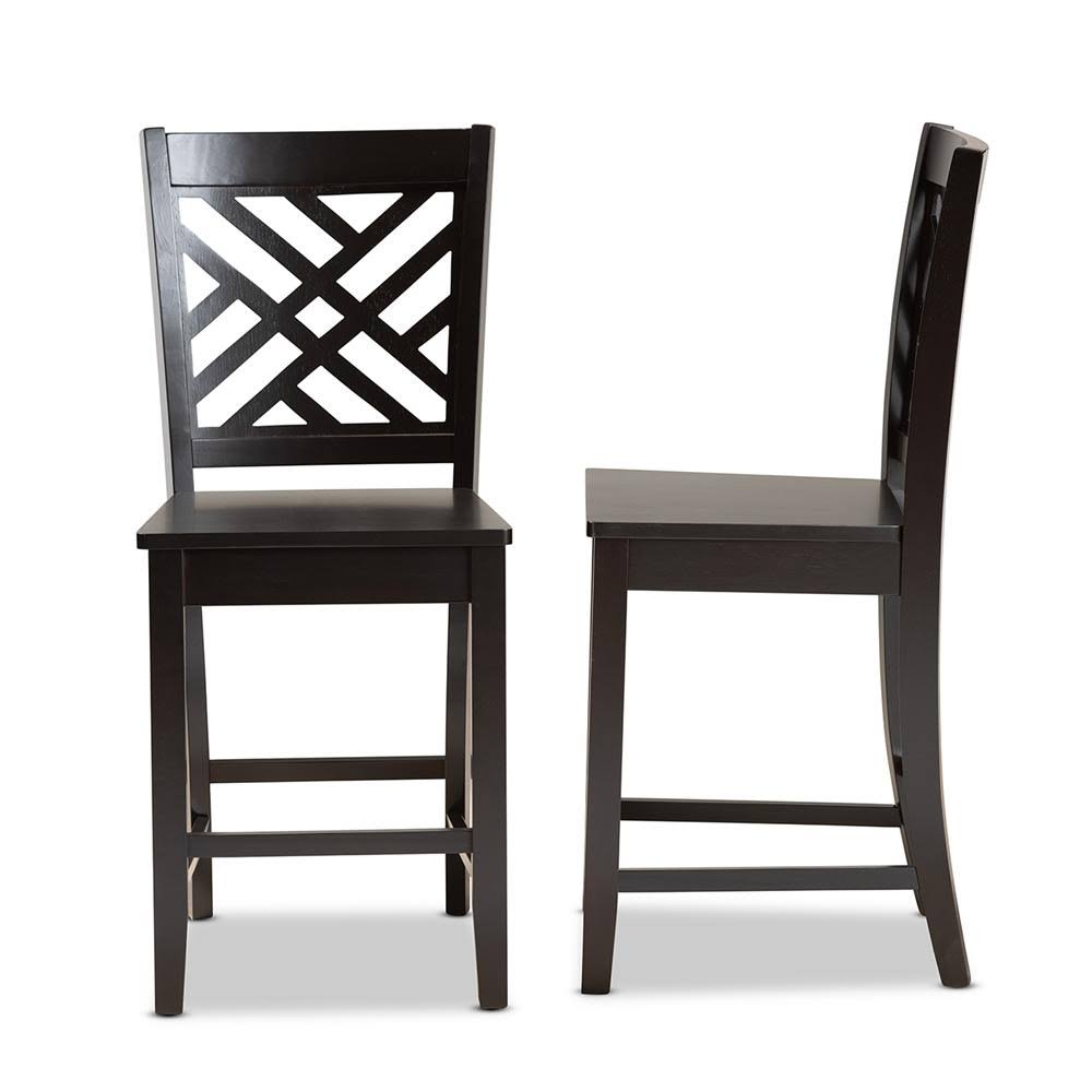 Walnut Brown 2-Piece Counter Stool Set X334371