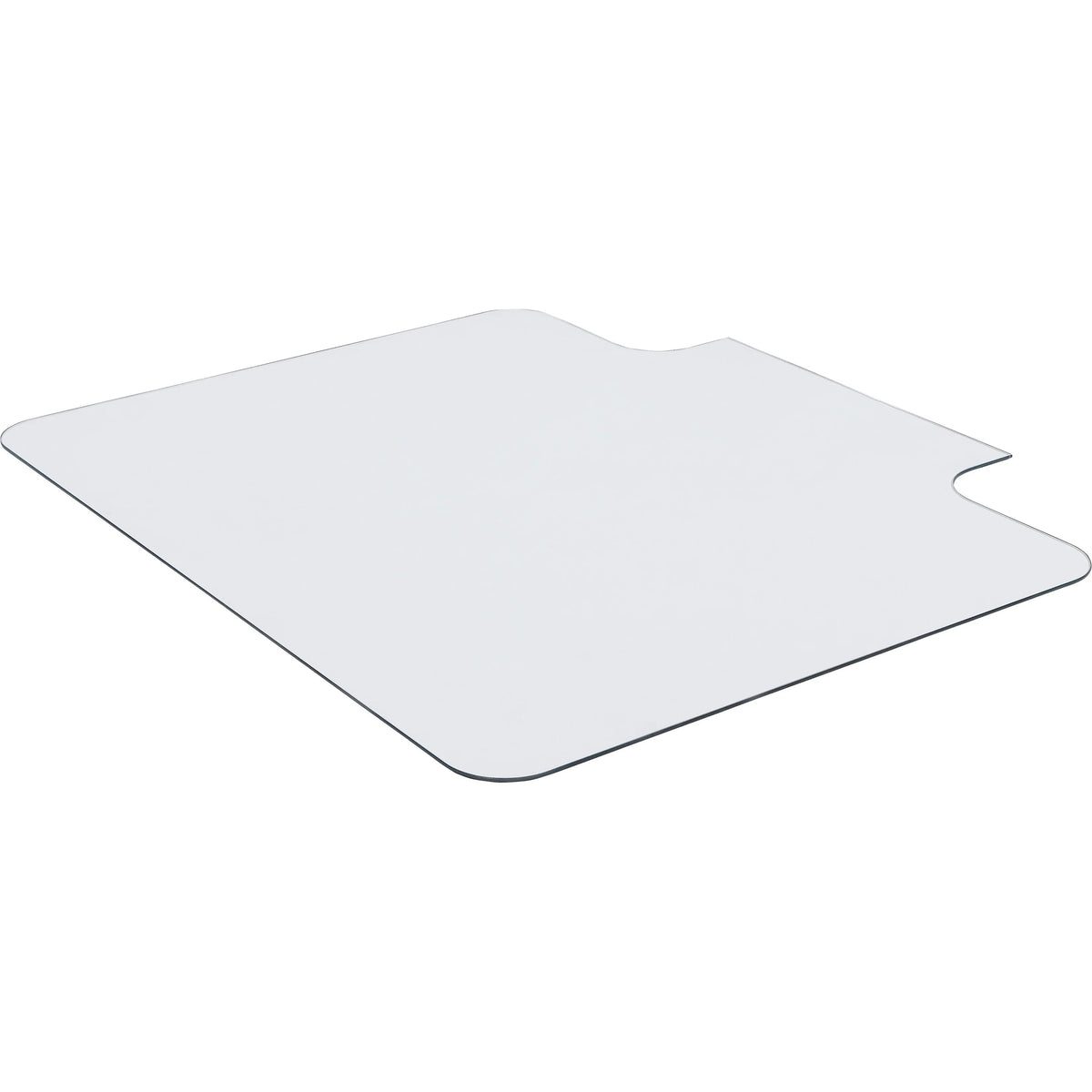 Clear Glass Chairmat with Lip Q8937