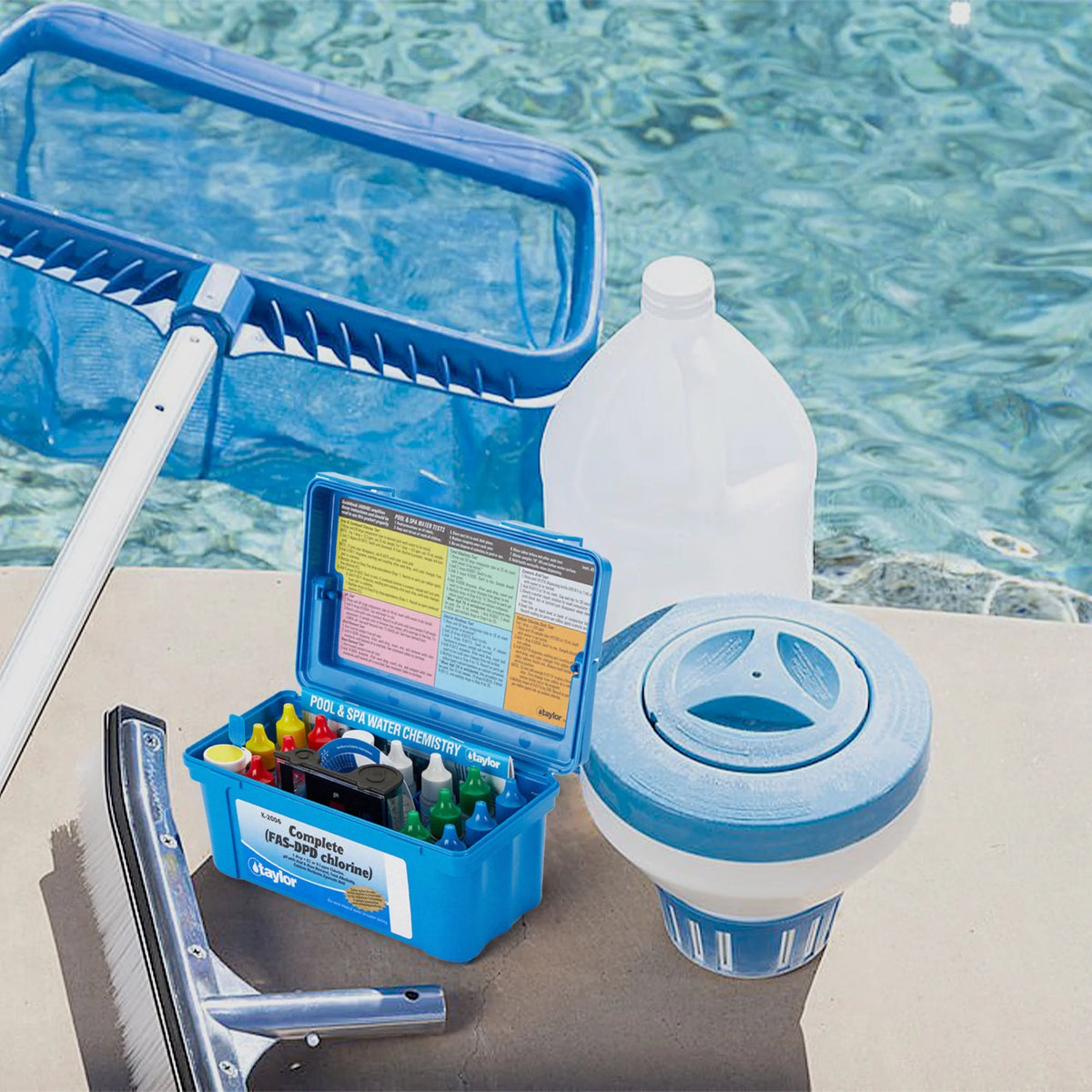 Complete Swimming Pool Water Test Kit Chlorine pH Alkalinity N64495