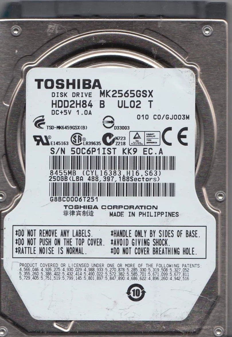 250GB SATA 2.5 Hard Drive D310901