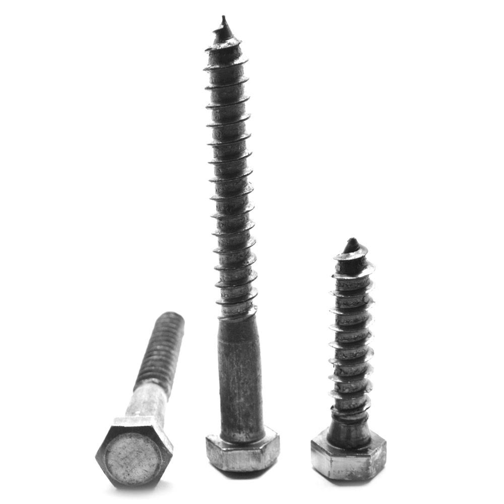 Hex Lag Screw Low Carbon Steel Plain Finish M429394