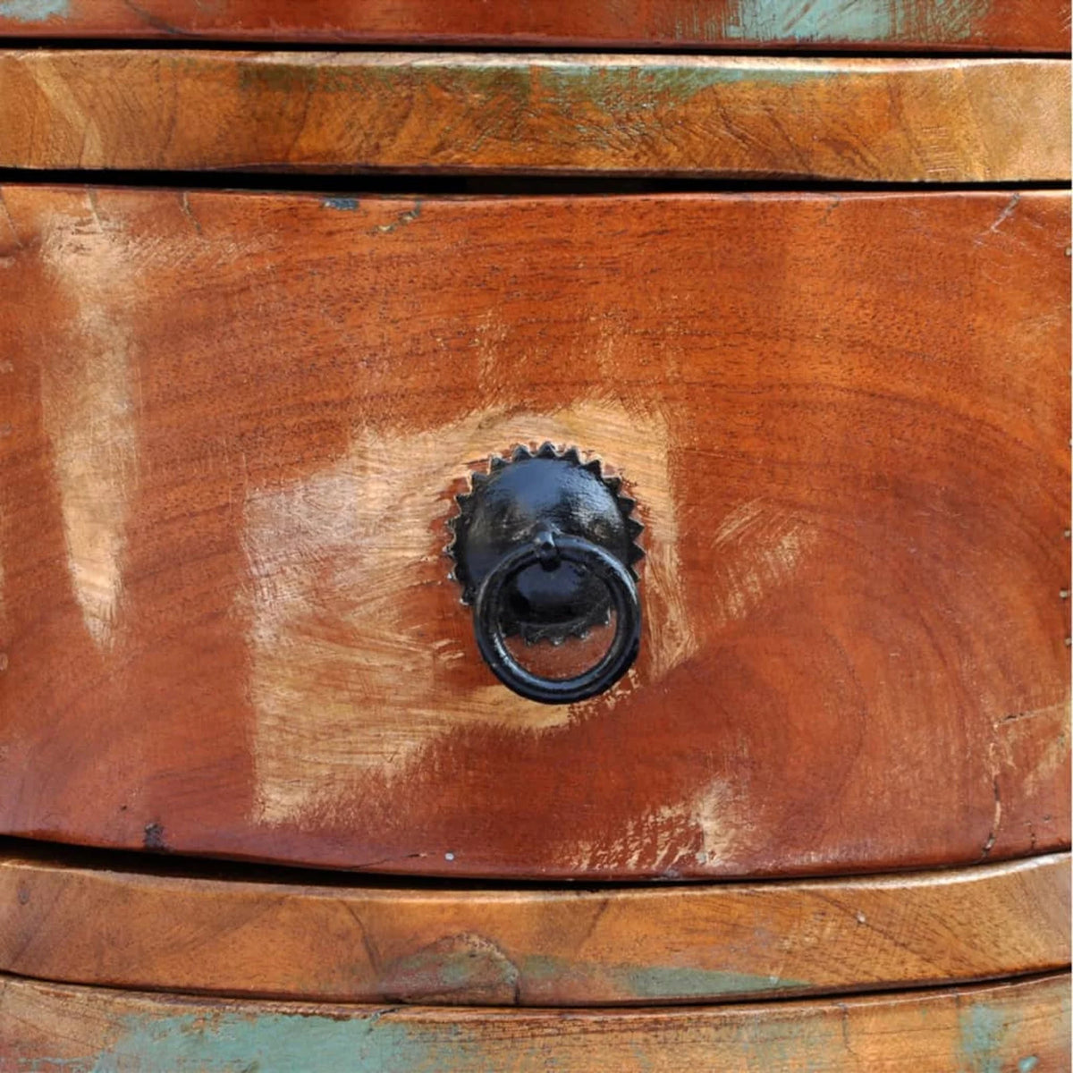 Reclaimed Solid Wood Cabinet with 3 Drawers Q620