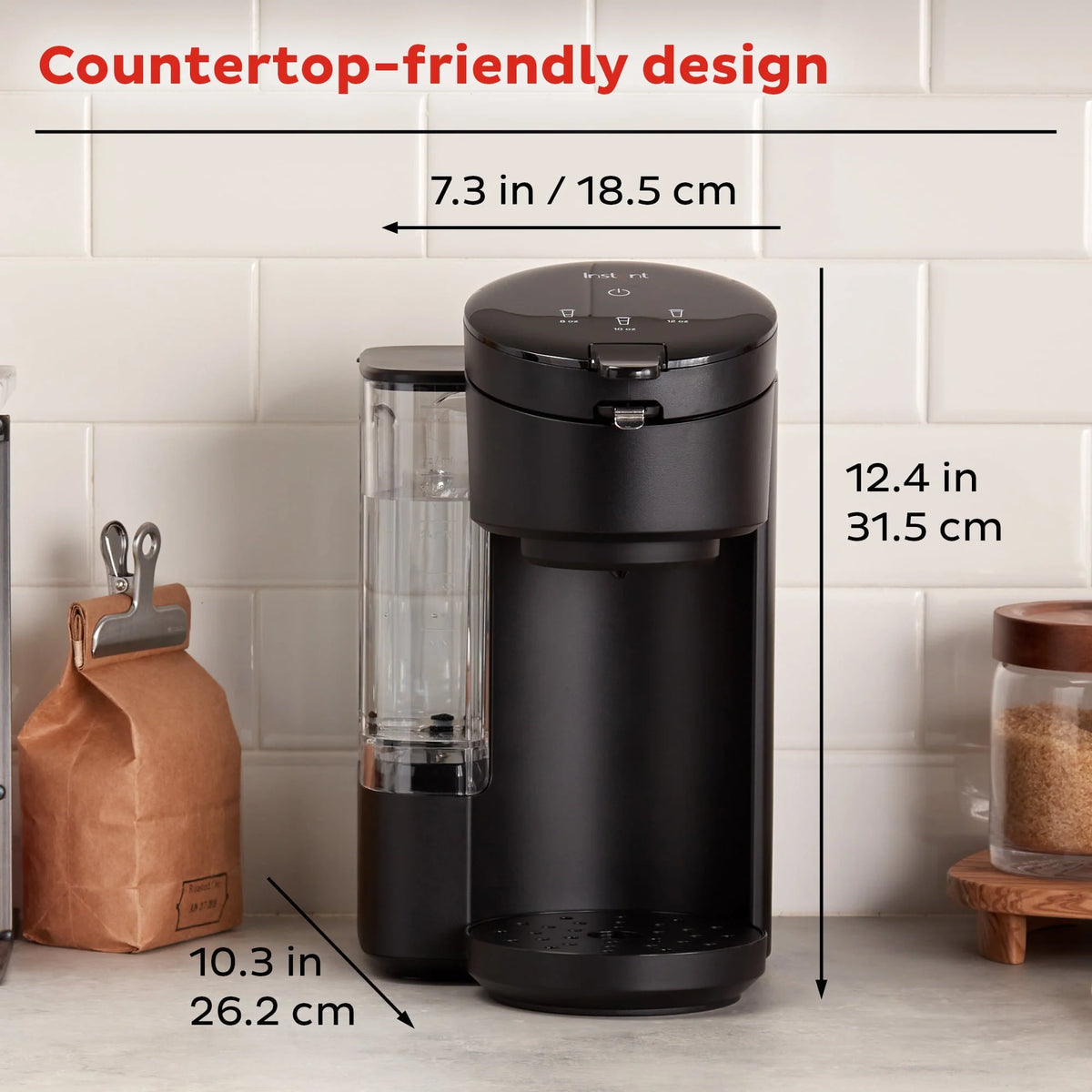 2-in-1 Single Serve Coffee Maker, Black A486667
