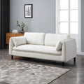 Beige 2-Seat Upholstered Loveseat Sofa Q82154