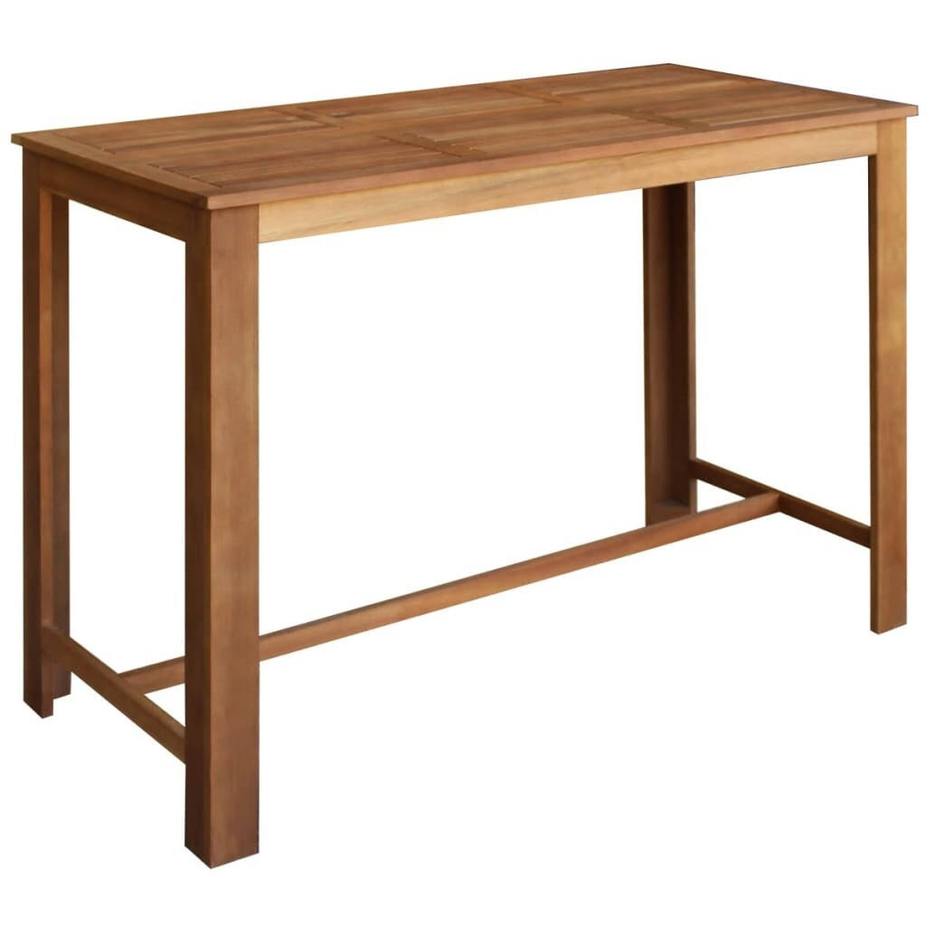 7 Pieces Solid Acacia Wood Bar Table and Stool Set N686989