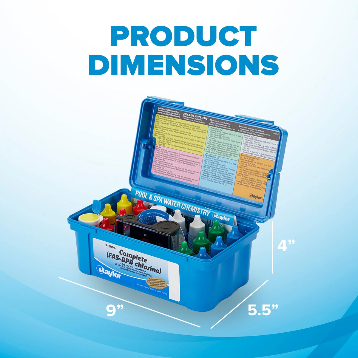 Complete Swimming Pool Water Test Kit Chlorine pH Alkalinity N64495