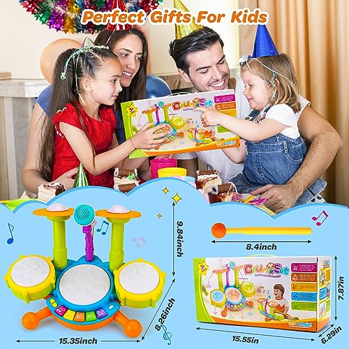 Kids Drum Set with Microphone C93074