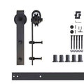 Black 7 ft. Sliding Barn Door Track and Hardware Kit L944