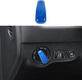 Red Carbon Fiber Headlight Control Switch Knob Cover Trim Pack of 2 C75927