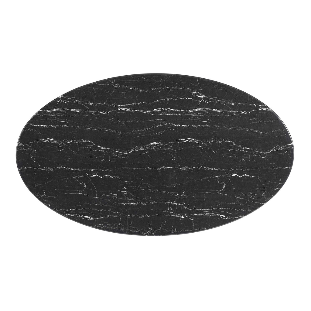 60" Oval Artificial Marble Dining Table O4612