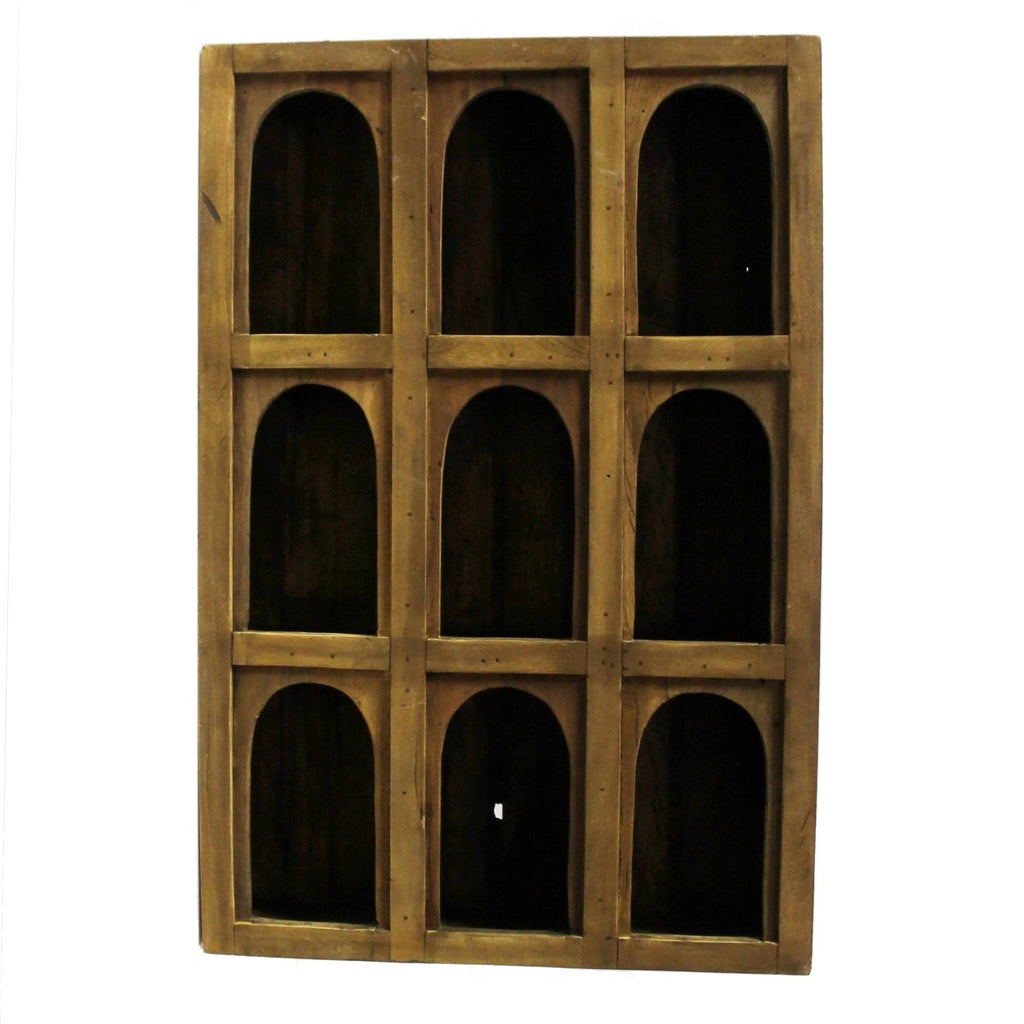 Reclaimed Wood 9 Arched Opening Display Case E238325