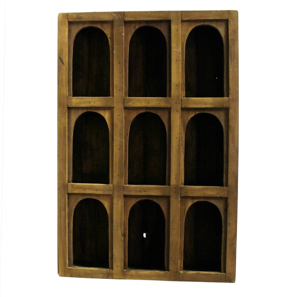 Reclaimed Wood 9 Arched Opening Display Case E238325