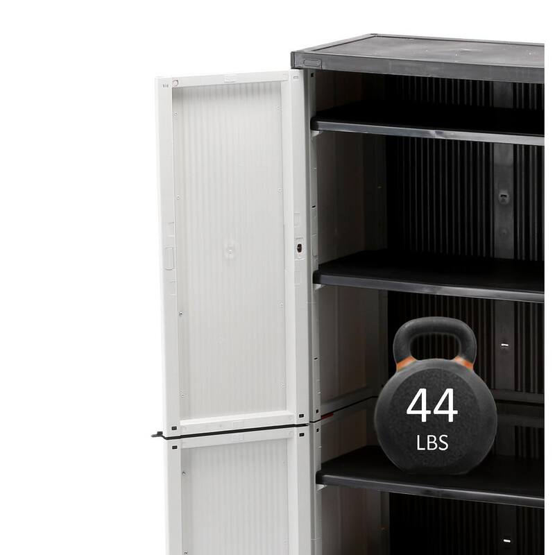 Gray Plastic Freestanding Garage Cabinet P73151