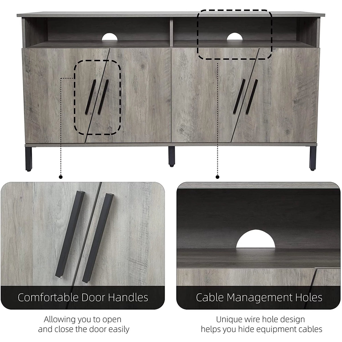 59" Sliding Barn Door TV Stand X325