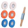 Airway Buffing Wheel Kit 7 PCs, 8" Diameter, 5/8" Arbor Hole, 16 Ply C758850