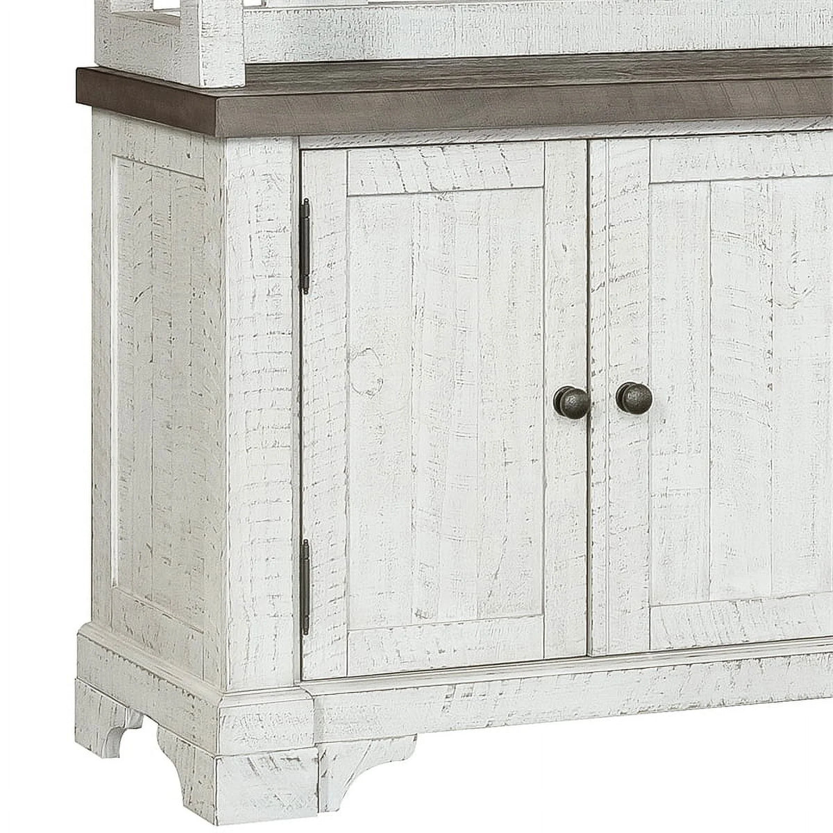 White Wood Credenza with Hutch W995273