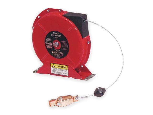 Cable Reel, 50 Ft, Spring Return, Red H3833