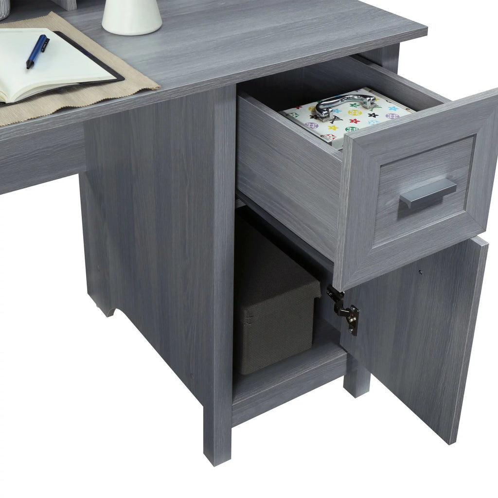 Grey Office Desk with Storage M5856