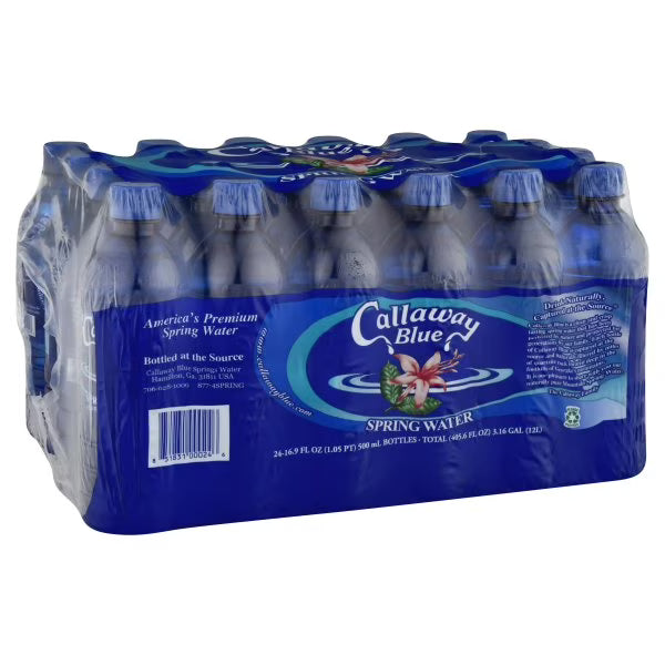 Spring Water, 0.5 Liter (Pack of 24) I43099