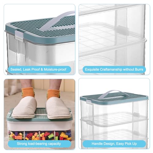 Plastic Stackable Toy Storage Case with Lid W83738