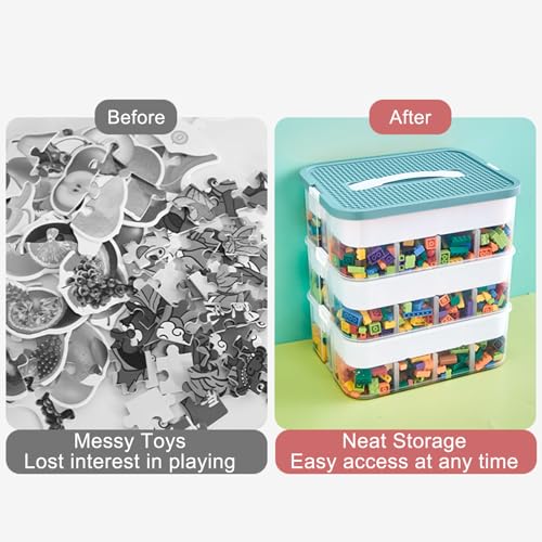 Plastic Stackable Toy Storage Case with Lid W83738