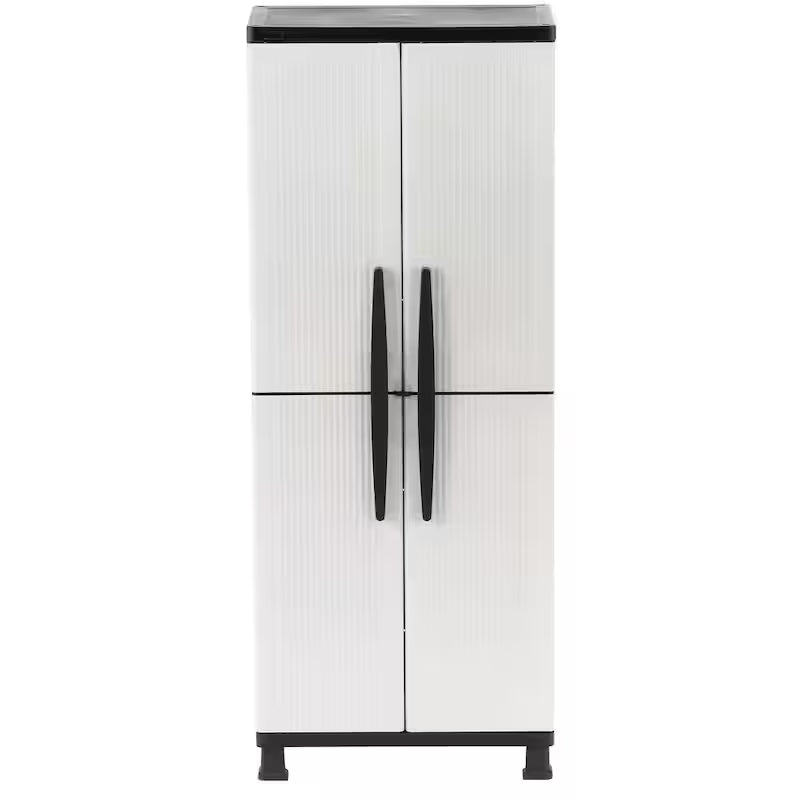 Gray Plastic Freestanding Garage Cabinet P73151