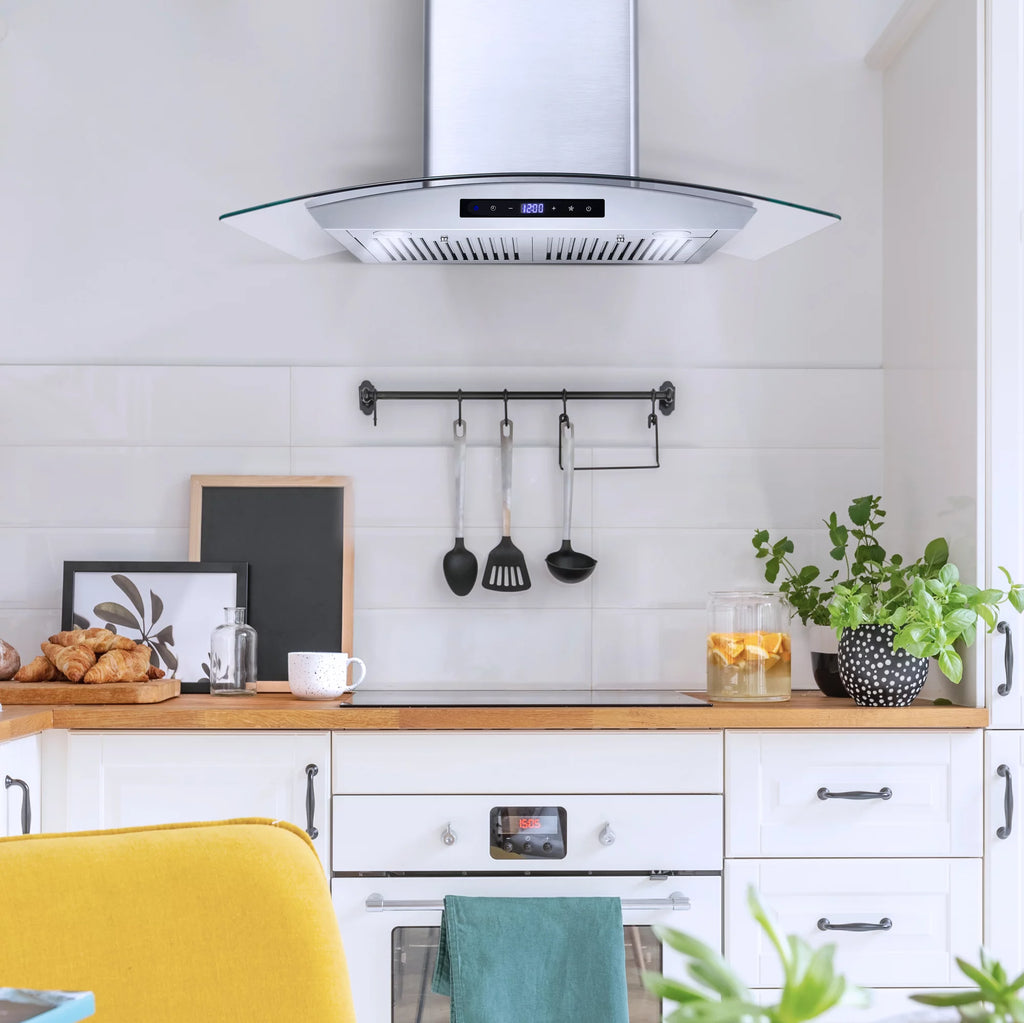 2 Piece Kitchen Appliance Package with Gas Range and Wall Mount Range Hood C8569