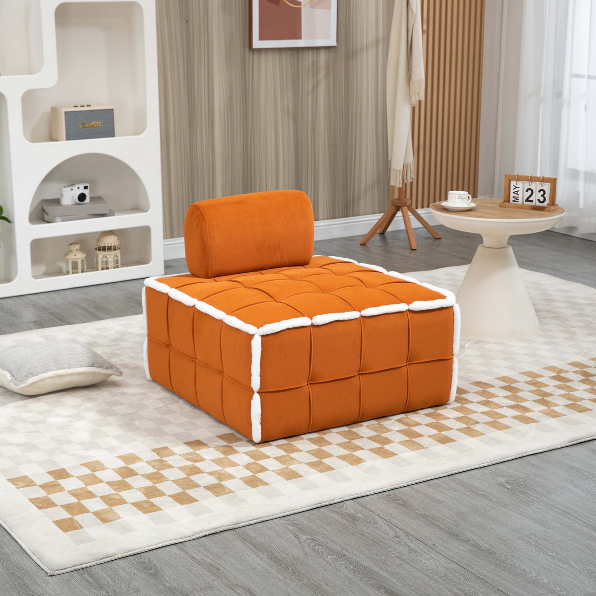 Emerald Upholstered Armless Accent Sofa Y468