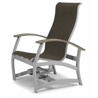 Marine Grade Sling Hidden Motion Patio Chair Textured Silver U2221