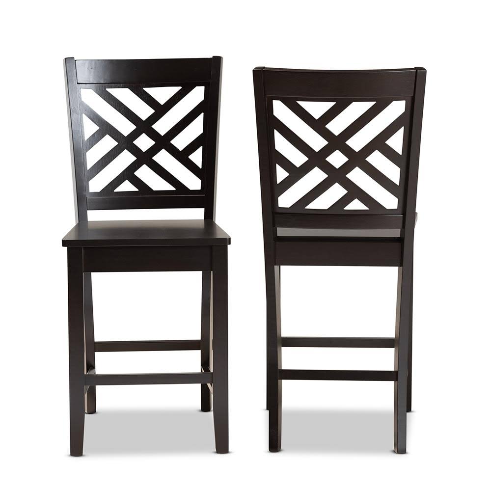 Walnut Brown 2-Piece Counter Stool Set X334371