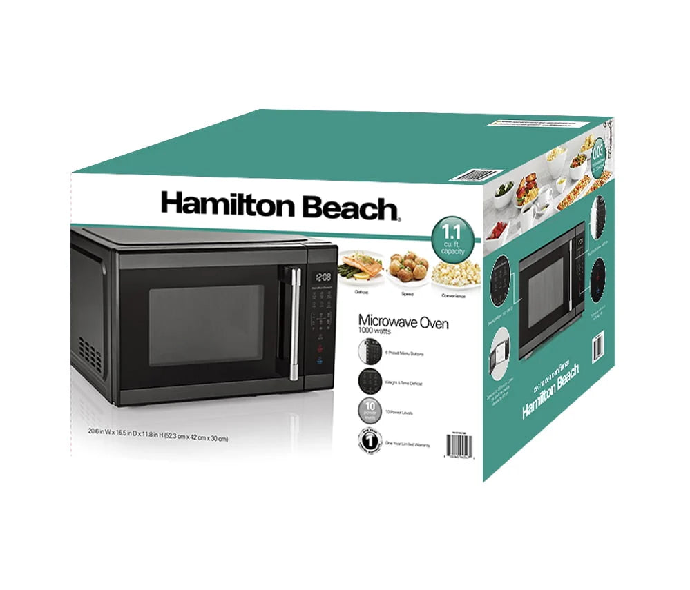 1.1 cu ft Stainless Steel Countertop Microwave Oven N2847