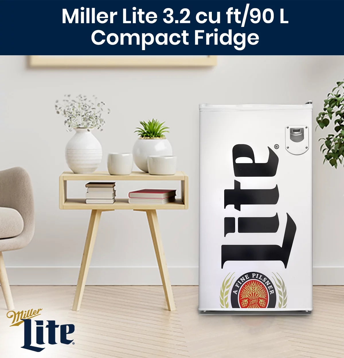 90 Litre Compact Fridge with Bottle Opener G861548