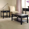 Black 2 Piece Coffee and End Table Set O3388