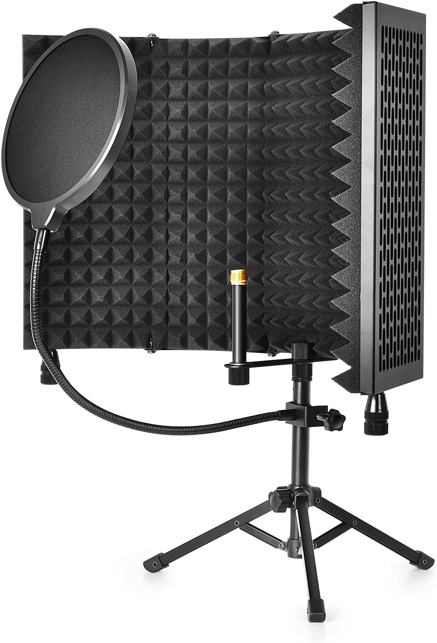 Foldable Sound Shield with Pop Filter for Microphone Recording Equipment Pack of 2 C4671