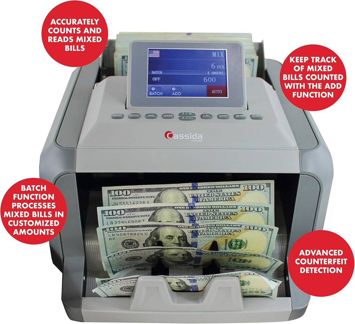 Money Counter Machine Mixed Denomination B831