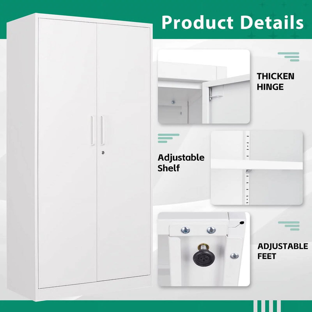 Metal Storage Cabinet with Locking Doors V4053